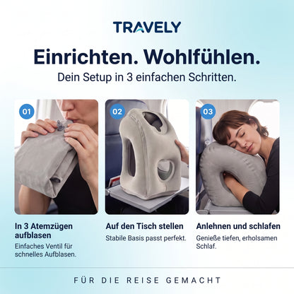 Endlich schlafen im Flugzeug – zum Anlehnen