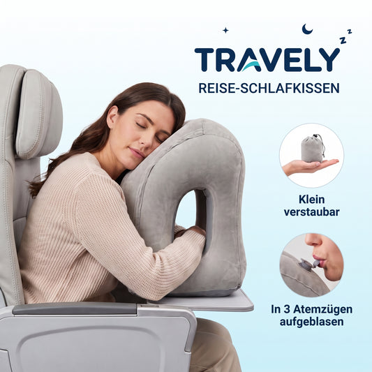 Endlich schlafen im Flugzeug – zum Anlehnen