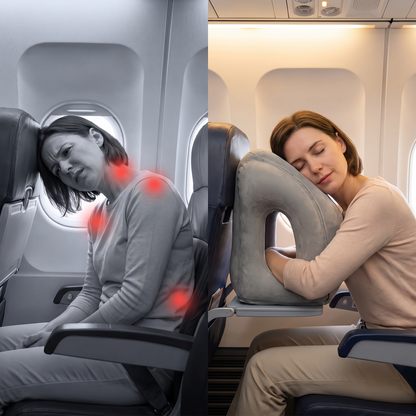 Endlich schlafen im Flugzeug – zum Anlehnen